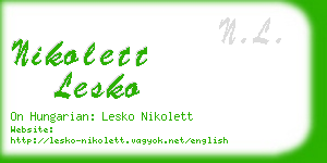 nikolett lesko business card